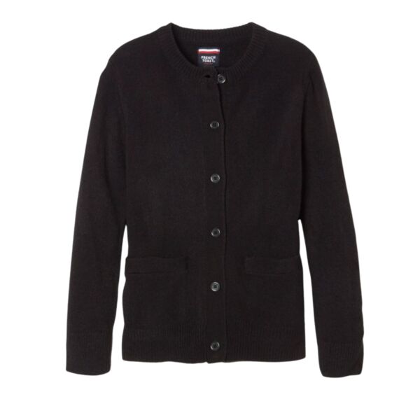 Girls Crewneck Cardigan Sweater Thumbnail